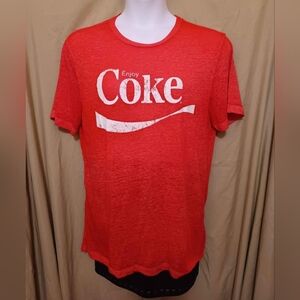 COCA-COLA VINTAGE Red  Tshirt Sz Large